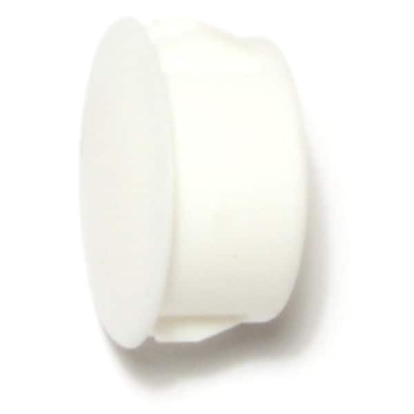 Midwest Fastener 11/16" White Nylon Plastic Flush Head Hole Plugs 8PK 69451 - main